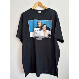 Vintage Siegfried & Roy The Mirage Las Vegas Graphic T-Shirt Black/White Size XL